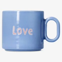 Designer Collection - Blue mug with text - 313 ml