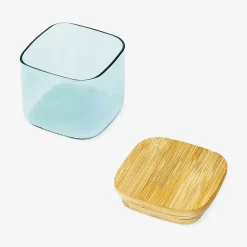 Designer Collection - Green glass storage container with lid - 200 ml