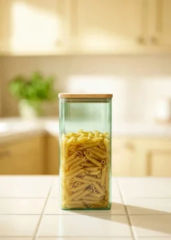 Designer Collection - Green glass storage container with lid - 2,3 L