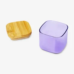 Designer Collection - Purple glass storage container with lid - 200 ml