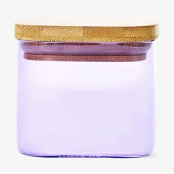 Designer Collection - Purple glass storage container with lid - 200 ml