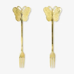 Dessert forks with butterfly topper - 2 pcs