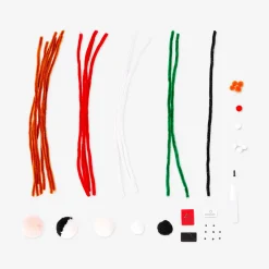 DIY Christmas characters kit with pom poms and pipe cleaners
