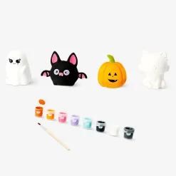 DIY decorative Halloween figures with paint and brush - 4 pcs