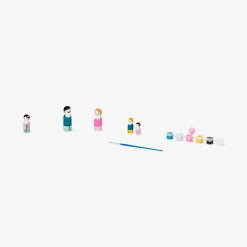DIY doll's house dolls with paint - 5 pcs