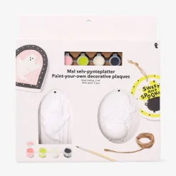 DIY ghost plaster plaques