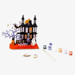 DIY haunted house with paint and brush