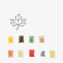 DIY stained glass autumn leaves decoration for hanging - 2 pcs