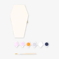 DIY wooden coffin with paint