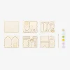 DIY wooden house with paint