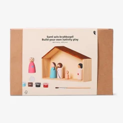 DIY wooden nativity play