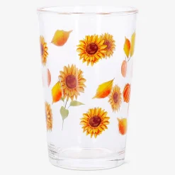 Drinking glass with sunflower print - 220 ml