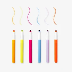 Dual-tip highlighters - 6 pcs