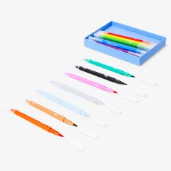 Dual tip pens with fineliner and brush tip - 12 pcs