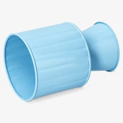 Elevated blue metal plant pot - 11 cm