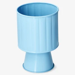 Elevated blue metal plant pot - 11 cm