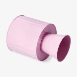 Elevated pink metal plant pot - 12 cm