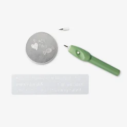 Engraving pen. With stencils and a replaceable tip