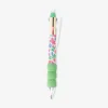 Erasable multi coloured gel pen - Flower design