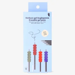 Erasable pens with black refills - 4 pcs