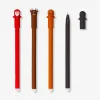 Erasable pens with Christmas toppers - 4 pcs