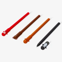 Erasable pens with Christmas toppers - 4 pcs