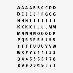 Extra A6 light box letters, number and symbols - 100 pcs