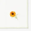Fabric napkins with embroidered sunflowers - 2 pcs