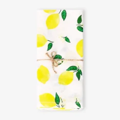 Fabric napkins with lemon print - 2 pcs