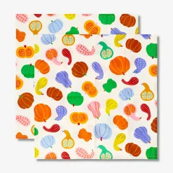 Fabric napkins with pumpkin print - 2 pcs