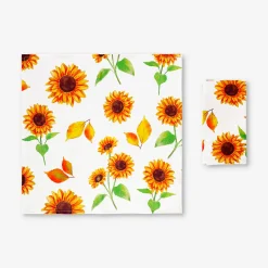 Fabric napkins with sunflower print - 2 pcs