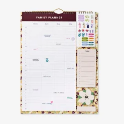 Family planner with stickers and memos