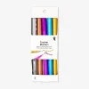 Fine brush markers with metallic effect - 5 pcs