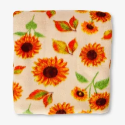 Fleece blanket with autumnal print - 180x130 cm
