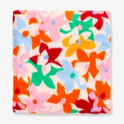 Floral fleece blanket - 130x180 cm