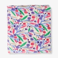 Floral fleece blanket - 180x130 cm