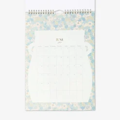 Floral monthly calendar for hanging 2027