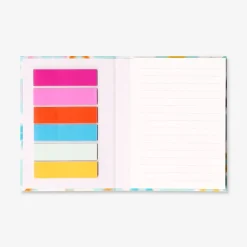Floral notebook with page markers