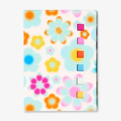 Floral notebook with page markers
