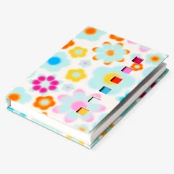 Floral notebook with page markers