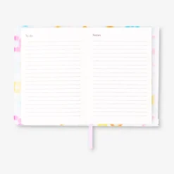 Floral study planner with zip lock - English