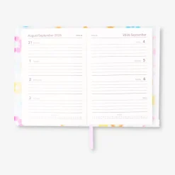 Floral study planner with zip lock - English