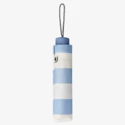 Foldable striped umbrella with UV protection