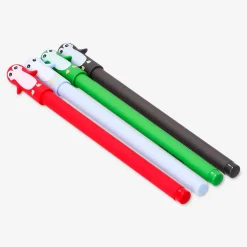 Gel ink pens with penguin toppers - 4 pcs