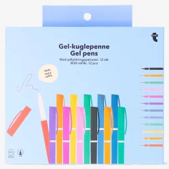 Gel ink pens with refills - 12 pcs