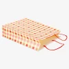 Gift bag with check pattern - 25x33 cm
