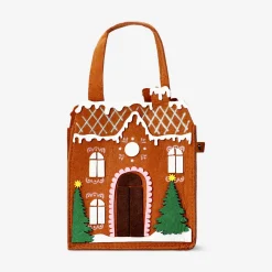 Gingerbread house felt bag with sweets