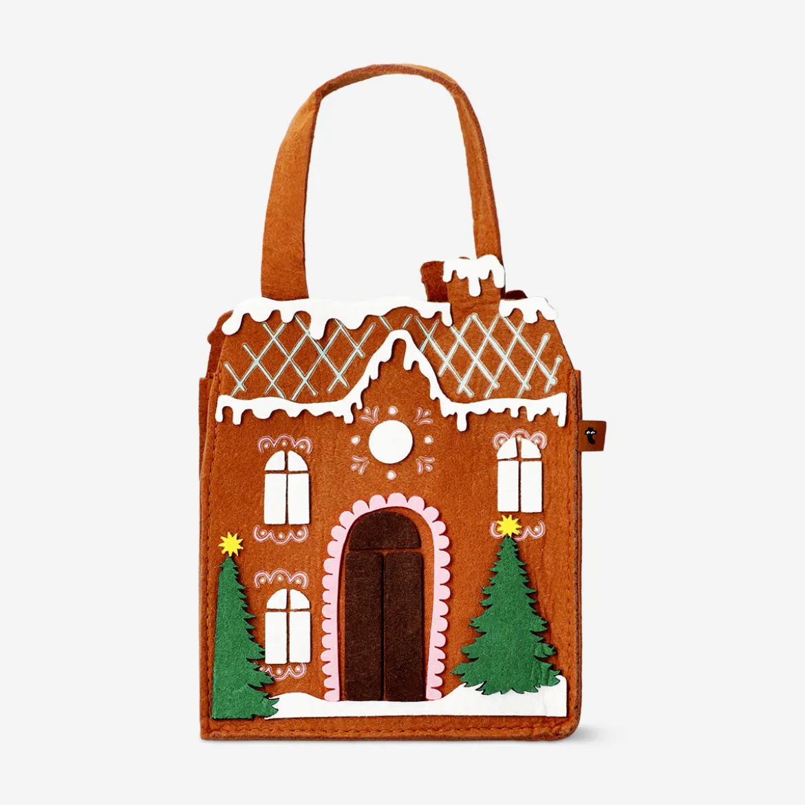 Gingerbread house felt bag with sweets