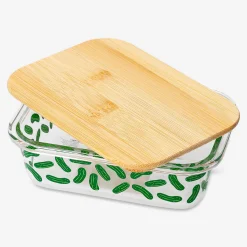 Glass food container with pickles - 15 cm