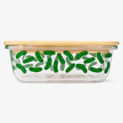 Glass food container with pickles - 15 cm